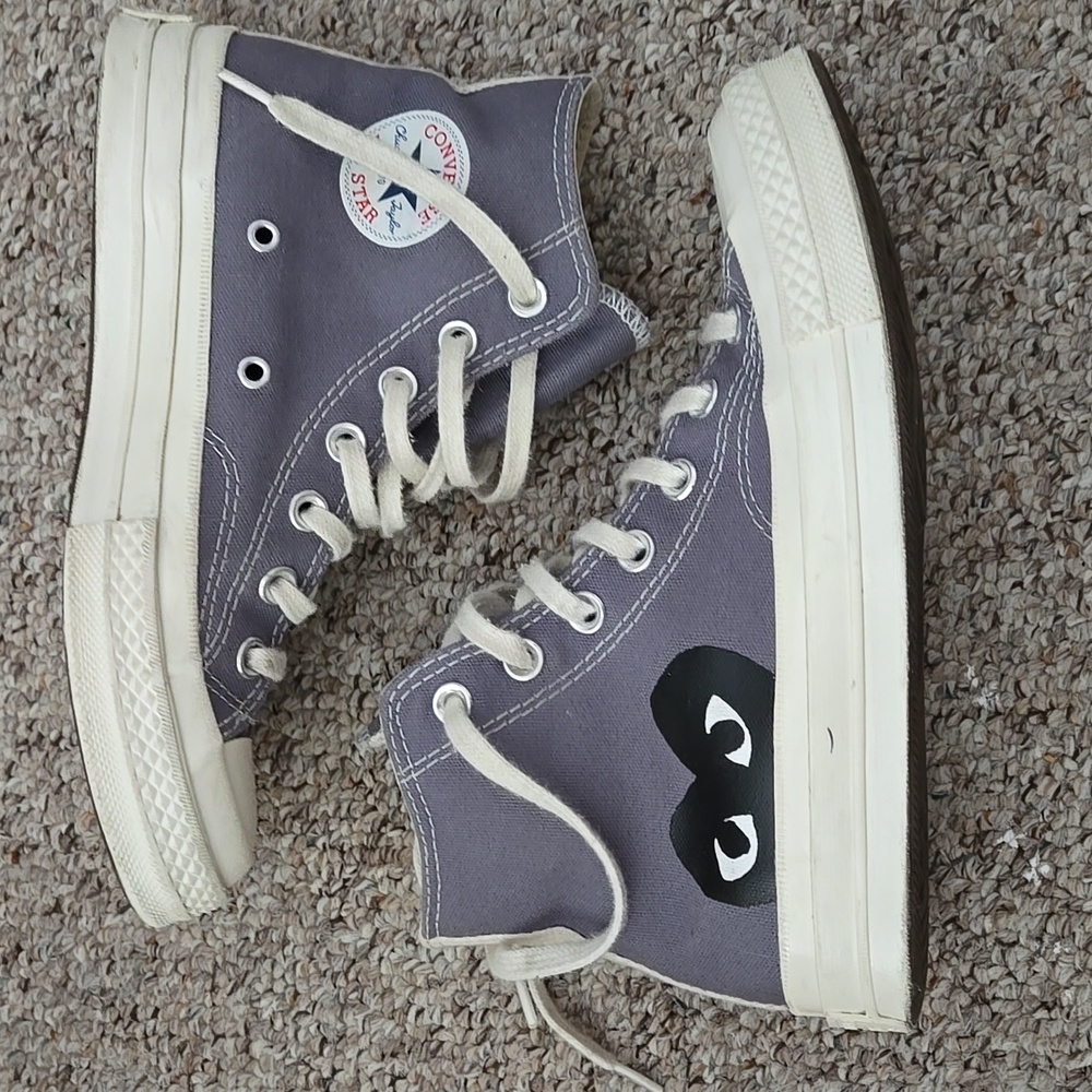 Comme des Garcons x Converse Chuck Taylor Grey Shoes Size 6
